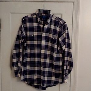 Plaid permanent press shirt size M wrinkle-free